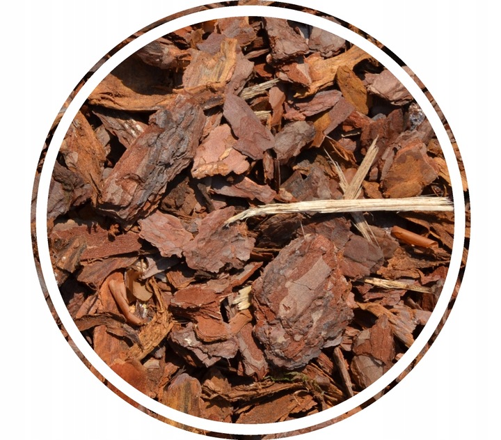 Kora Sosnowa Średnia 80L ściółka naturalna do ogrodu ochrona roślin