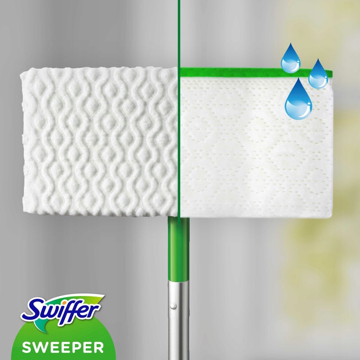 Swiffer Dry+Wet Kit Zestaw: mop, 8 suchych i 3 mokre chusteczki do kurzu
