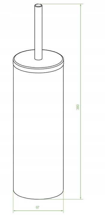 Szczotka do WC Wolnostojąca Toaletowa MIRI Chrom ALM_050S