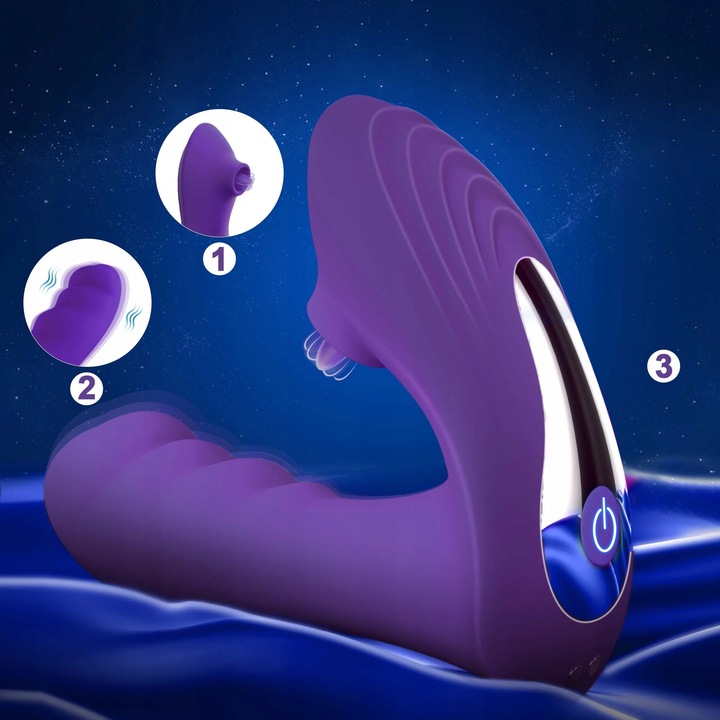 WIBRATOR POSUWISTY SSĄCY ŁECHTACZKĘ LUB ODBYT MASAŻER POWIETRZNY ORGAZM APP