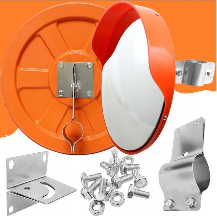 NIETŁUKĄCE LUSTRO WYJAZDOWE DROGOWE MAGAZYNOWE 60CM SFERYCZNE u-18a UCHWYT