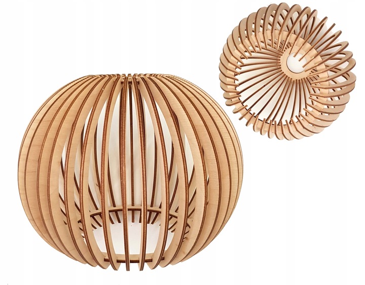 LAMPA KINKIET E27 ścienny stały loft KULA Drewno