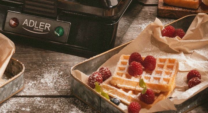 Gofrownica ADLER AD 3036 Czarny XXL na 4 gofry