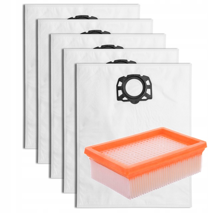 5x WORKI FILTR DO ODKURZACZA KARCHER WD4 WD5 WD6 MV4 MV5 MV6 PREMIUM