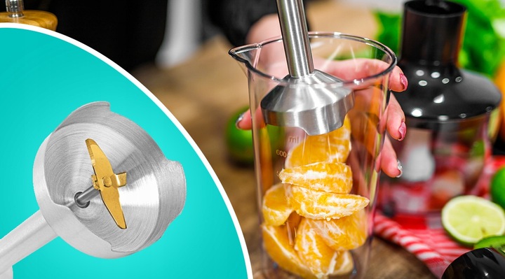 BLENDER RĘCZNY WIELOFUNKCYJNY MIKSER 1200W OSTRZE XL TRYB TURBO ZESTAW