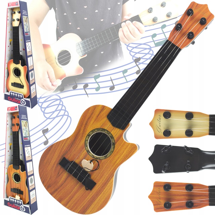 GITARA DLA DZIECI INSTRUMENT MUZYCZNY 4 STRUNY