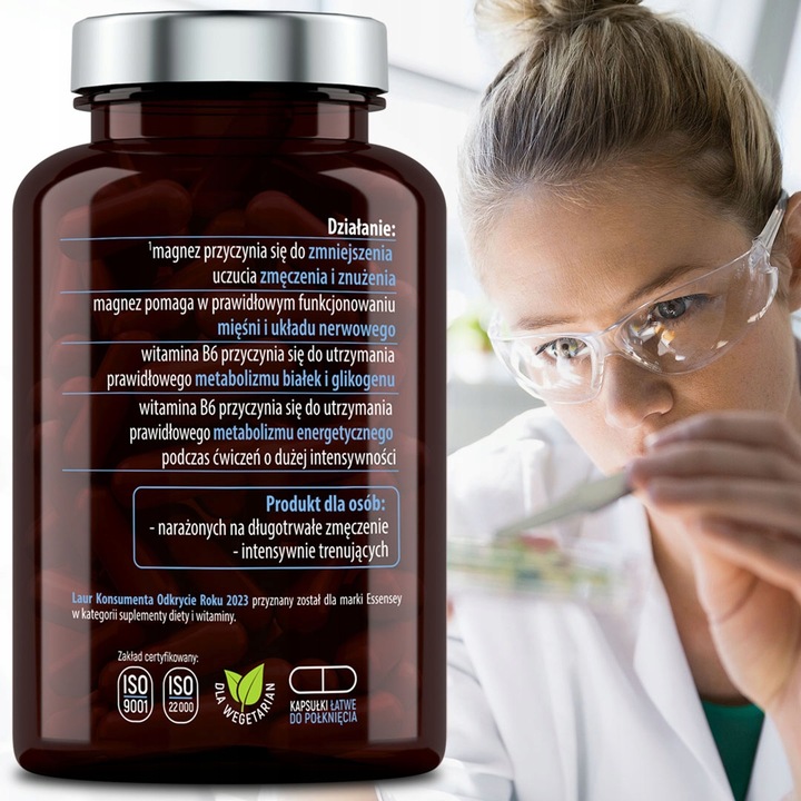 MAGNEZ 100% RWS COMPLEX 4 FORMY + WITAMINA B6 ZMĘCZENIE SKURCZE CYTRYNIAN