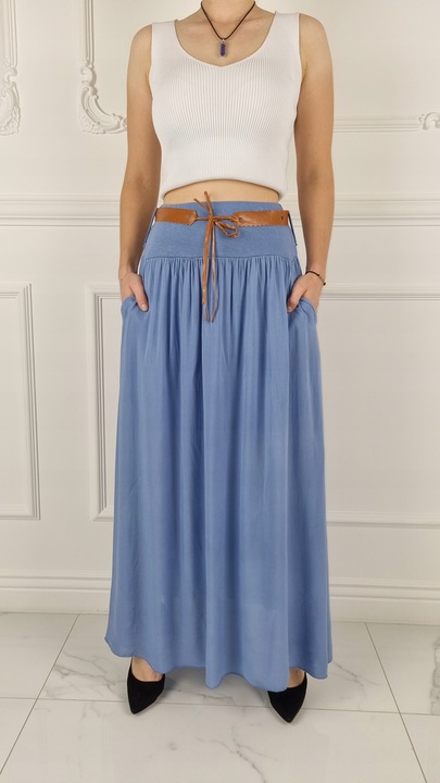 ZWIEWNA DŁUGA SPÓDNICA MAXI DO KOSTEK BOHO DAMSKA