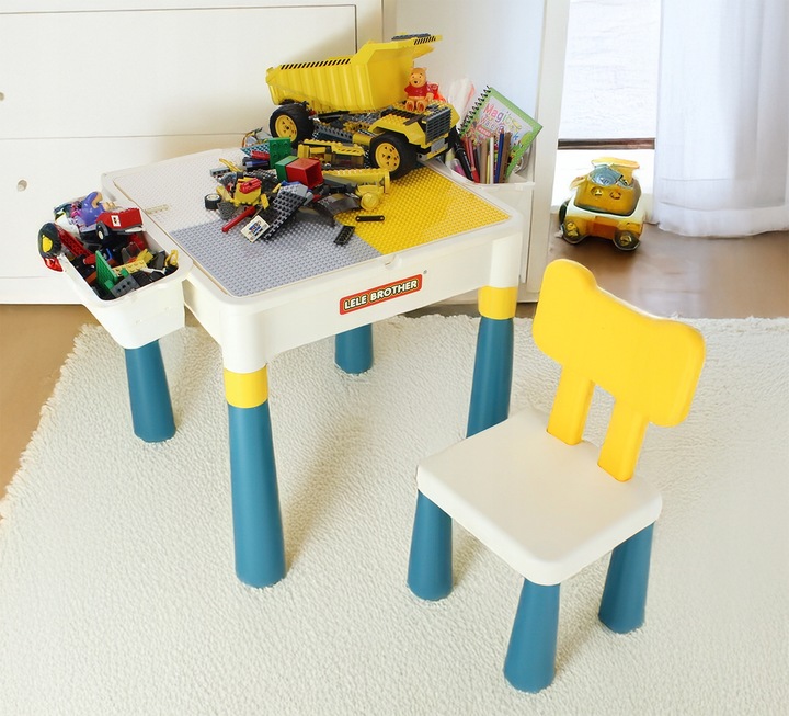 WIELOFUNKCYJNY STOLIK BLAT DO KLOCKÓW plus KRZESŁO