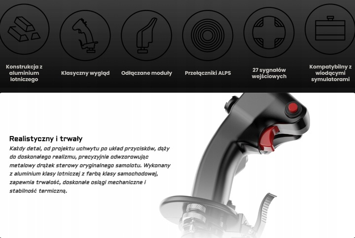 MOZA MH16 Flightstick, Symulator Lotu