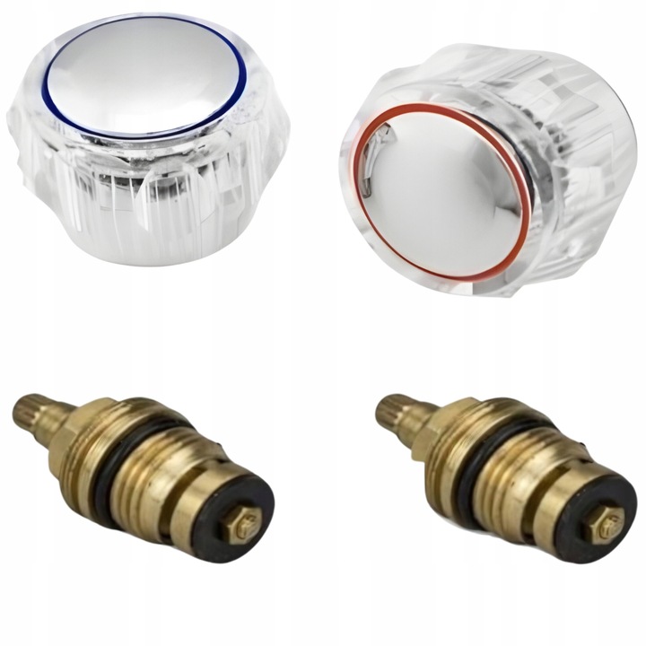 GŁOWICA DO BATERII 1/2 + POKRĘTŁA 2 KPL | uniwersalna suwakowa 15