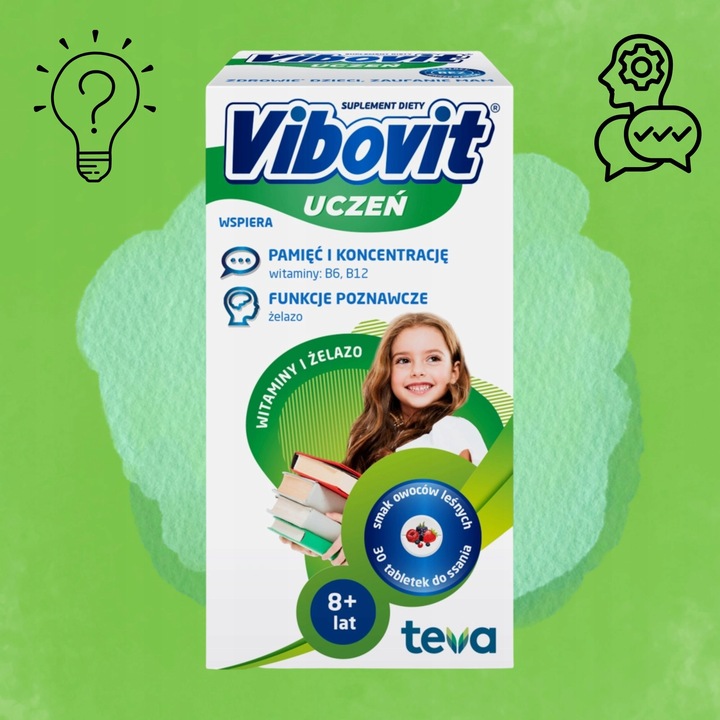 VIBOVIT UCZEŃ Witaminy + Żelazo 30 tabl.