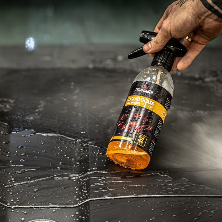 Wosk Samochodowy na Mokro LIQUID GLASS + Odtłuszczacz do Lakieru SMART WIPE