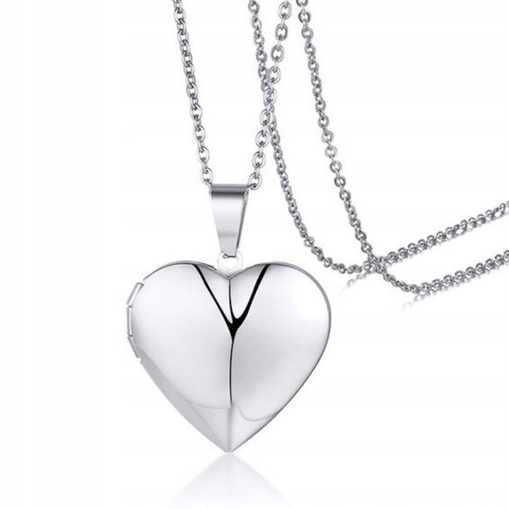 ŚLICZNY OTWIERANY WISIOREK GRAWER SERCE ZDJĘCIE