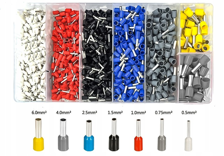 ZACISKARKA PRASKA TULEJEK KONEKTORÓW KOŃCÓWEK KABLI PRZEWODÓW ZESTAW