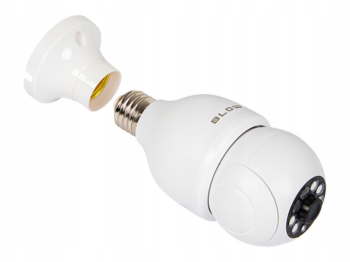 KAMERA WIFI WEWNĘTRZNA OBROTOWA ŻARÓWKA GWINT E27 IP 3MP TUYA