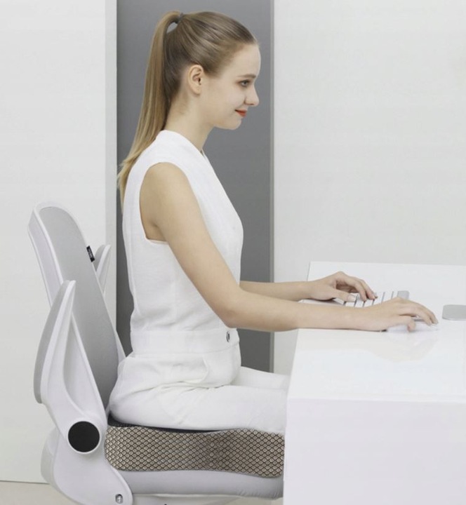 PODUSZKA ORTOPEDYCZNA DO SIEDZENIA PROFILOWANA MEMORY NA KRZESŁO FOTEL DUŻA