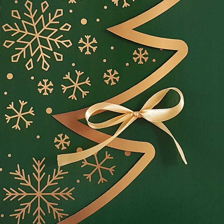 35x25x10 CM PUDEŁKO PREZENTOWE REKLAMOWE ŚWIĄTECZNE CHOINKA GRATIS 1605 D