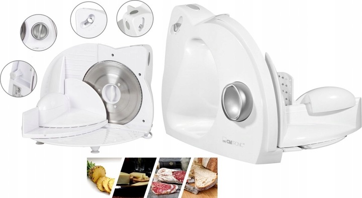 Mała KRAJALNICA do Chleba Wędlin Sera Składana ELEKTRYCZNA BIAŁA MOCNA