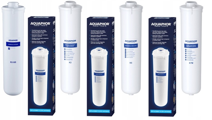 4 wkłady AQUAPHOR RO-101S Morion - K5 + K2 + K7M + RO50S