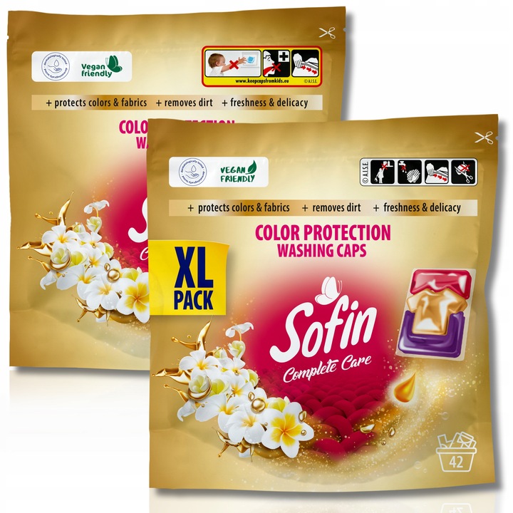 Sofin Kapsułki do Prania Kolorowych Tkanin Color Ochrona Kolorów 66 prań