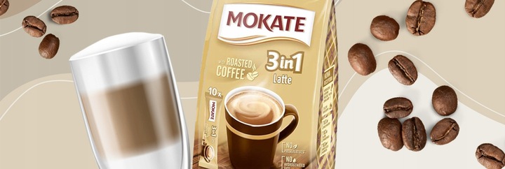 Napój Kawowy Instant Napój W Proszku 3w1 3in1 Mokate Latte 10szt
