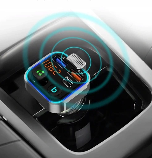 TRANSMITER SAMOCHODOWY BLUETOOTH FM MP3 SZYBKA ŁADOWARKA 3 x USB QC 3.0