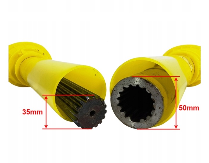 WAŁEK FREZOWANY WOM 75 HARTOWANY PRZEKAŹNIKA MOCY FREZ DO CIĄGNIKA