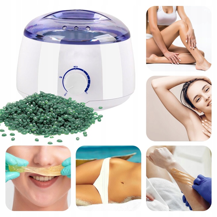 Zestaw 4x WOSK DO DEPILACJI twardy ItalWax + PODGRZEWACZ SZPATUŁKI ŻEL