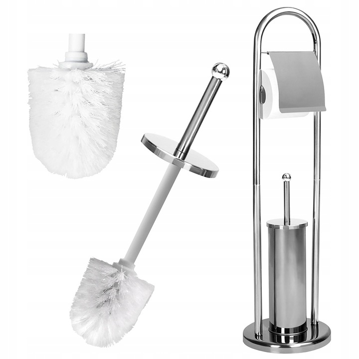STOJAK NA PAPIER toaletowy + SZCZOTKA DO WC ZESTAW PRAKTYCZNY