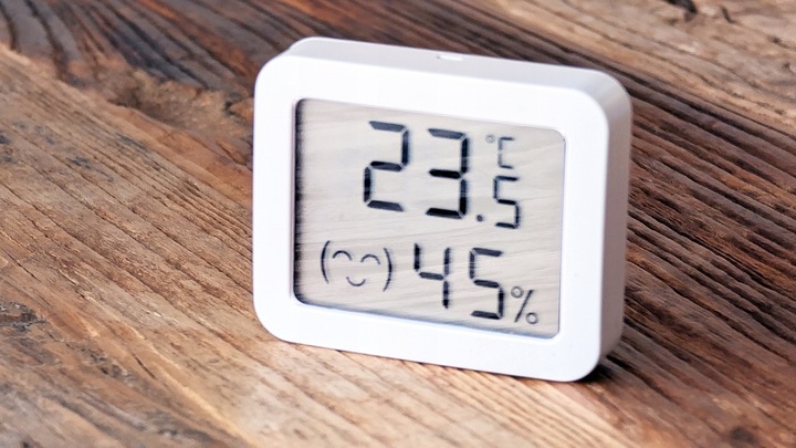 Najmniejszy Czujnik Sensor Temperatury Wilgotności LCD Zigbee Tuya #Export