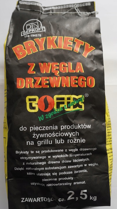 Brykiet z węgla drzewnego Tofix 2,5 kg