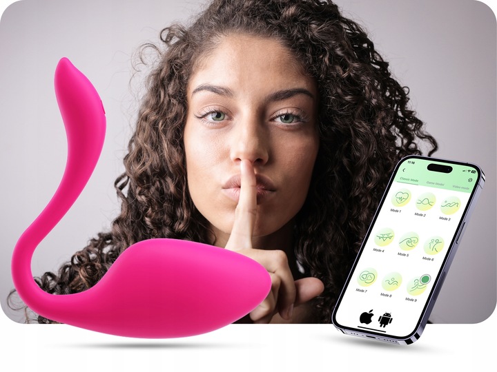 WIBRATOR JAJKO Z APLIKACJĄ ZDALNIE STEROWANY TELEFONEM BLUETOOTH DLA PAR