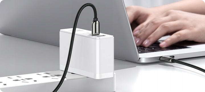 BASEUS MOCNY KABEL USB-C SZYBKIE ŁADOWANIE PRZEWÓD TYP-C PD 100W QC 5A 1M