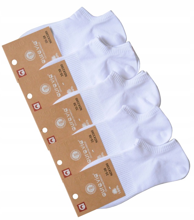 stopki bawełna aura.via 38-41 zestaw 5 PAR czarne