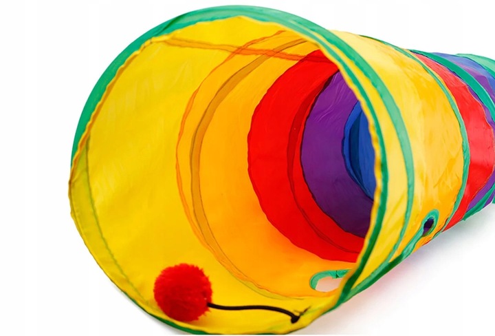 ZABAWKA TUNEL DLA KOTA SZELESZCZĄCY DŁUGI TUNEL DLA KOTA Z ZABAWKAMI XXL