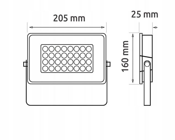 Halogen LED Statyw Budowlany Naświetlacz 2x50W LED + przewód + wtyczka