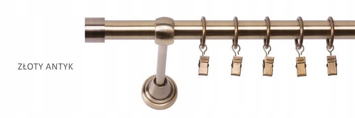KARNISZ POJEDYNCZY 180 CM 19 MM SMART METALOWY 3 KOLORY RENA