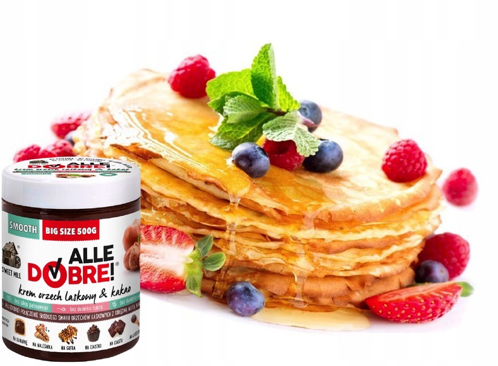 Krem czekoladowy 500g bez oleju palmowego cukru smak orzecha czekolady duży