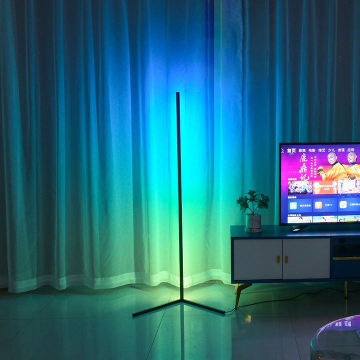 LAMPA STOJĄCA PODŁOGOWA NAROŻNIKOWA LED NAROŻNA 3D LAMPKA NOCNA DO SYPIALNI