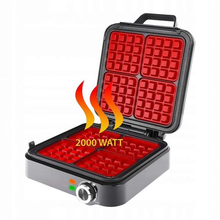 GOFROWNICA 4 GOFRY REGULACJA TEMPERATURY MOCNA 1500W NIEPRZYWIERAJĄCE