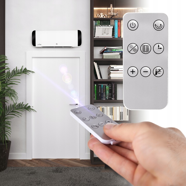 KURTYNA POWIETRZNA TERMOWENTYLATOR GRZEJNIK ELEKTRYCZNY 2000W PILOT + Wi-Fi