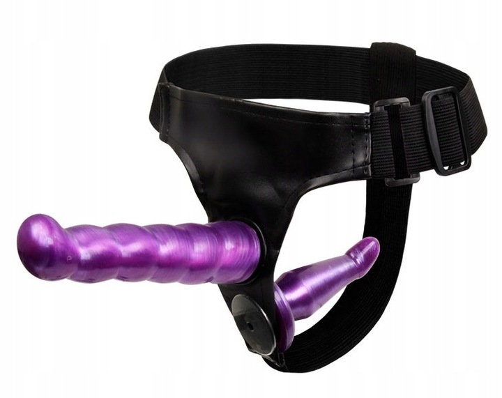 PROTEZA STRAP-ON PODWÓJNE DILDO PENISY ANAL WAGINA
