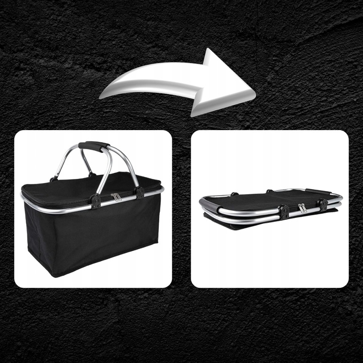 KOSZ PIKNIKOWY SKŁADANY KOSZYK TERMICZNY NA ZAKUPY PIKNIK RÓŻNE WZORY