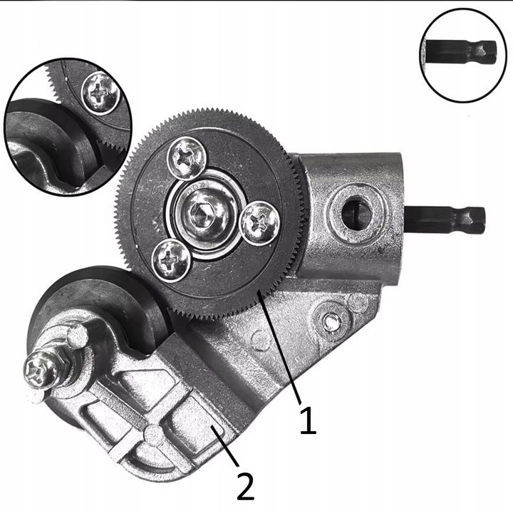 ADAPTER DO CIĘCIA BLACHY NA WKRĘTARKĘ WIERTARKĘ PRZYSTAWKA NOŻYCE