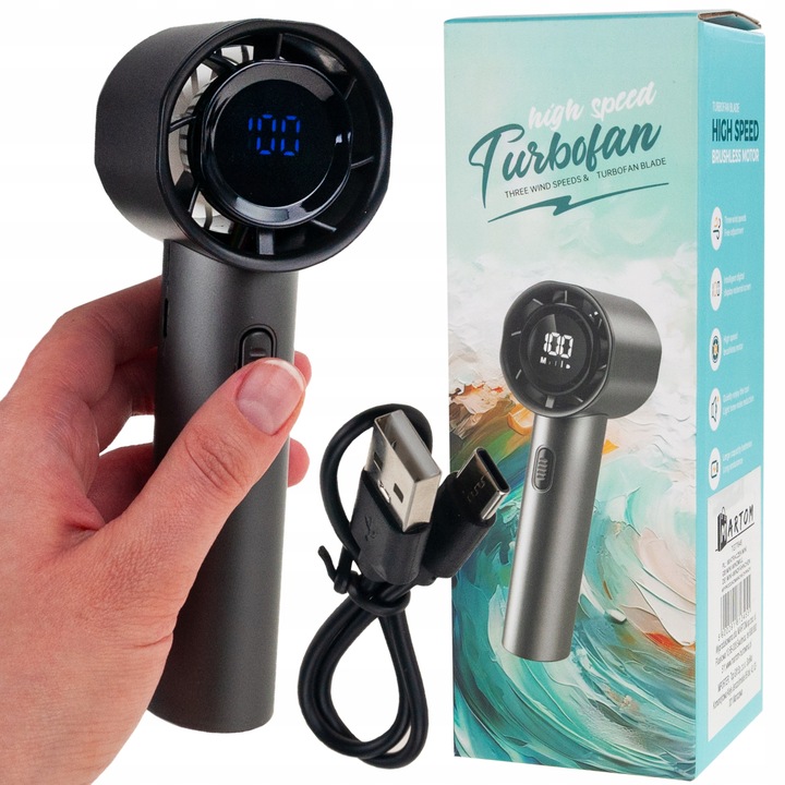 WENTYLATOR WIATRAK MINI WIATRACZEK RĘCZNY PODRÓŻNY PLAŻOWY PRZENOŚNY