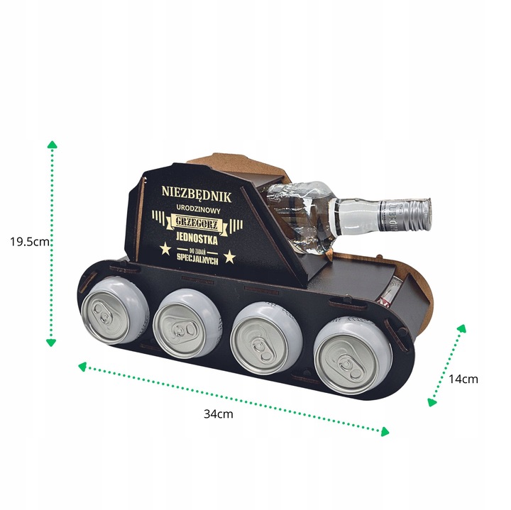 ŚMIESZNY PREZENT NA 18 40 URODZINY SKRZYNKA CZOŁG_ dla taty dzień