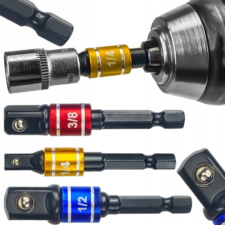 ZESTAW ADAPTERÓW DO NASADEK BITÓW REDUKCJA 1/4 3/8 1/2 3SZT.