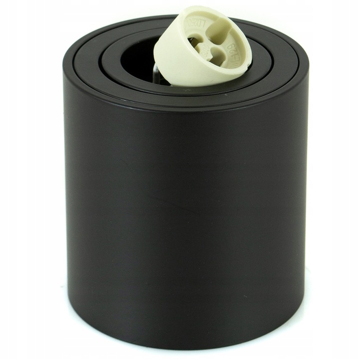 Oprawa Natynkowa Halogenowa Tuba GU10 LED ruchoma sufitowa spot czarna