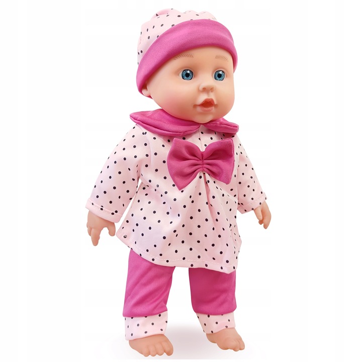 Lalka bobas jak żywa interaktywna miękka duża mówi ubranka pudełko prezent